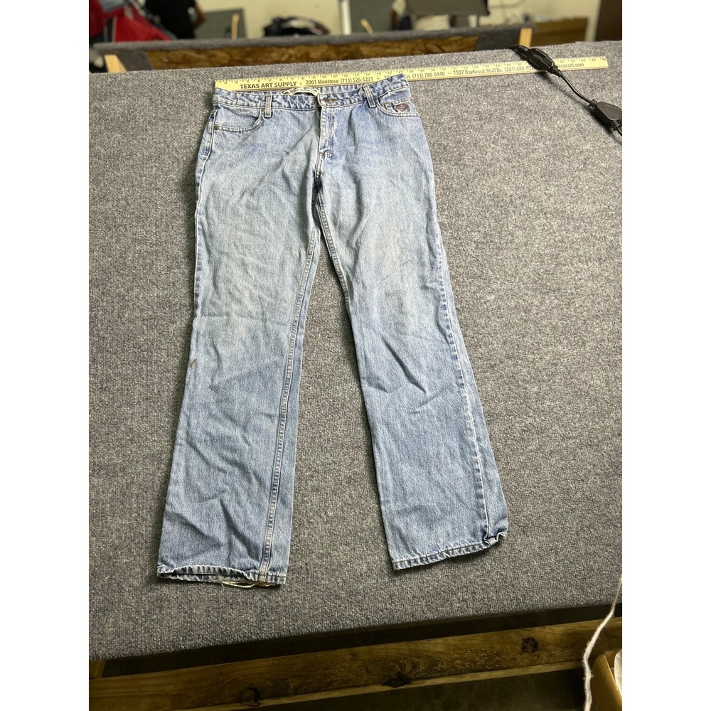 Harley-Davidson Jeans Womens Size 12 Light Wash Regular Straight Leg Denim Biker